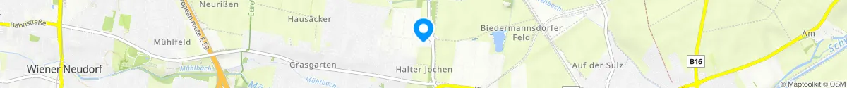 Kartendarstellung des Standorts für Feldapotheke in 2362 Biedermannsdorf